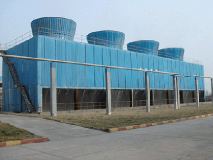 运用玻璃钢冷却塔将带有废热的冷却水